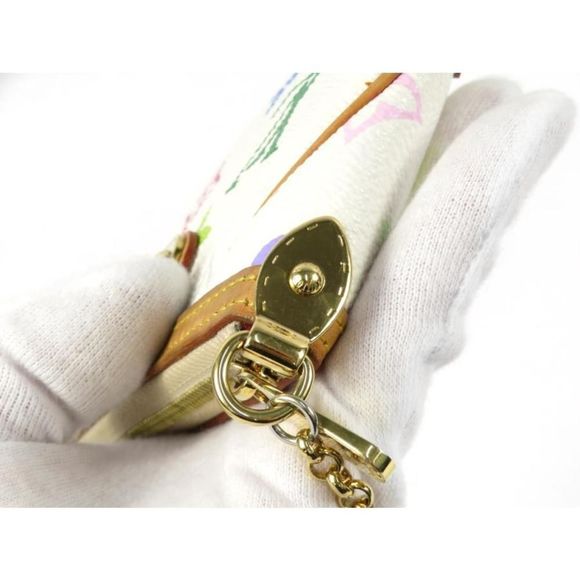 Louis Vuitton Multicolor Pochette Milla PM Pouch Chain White - Picture 4 of 10